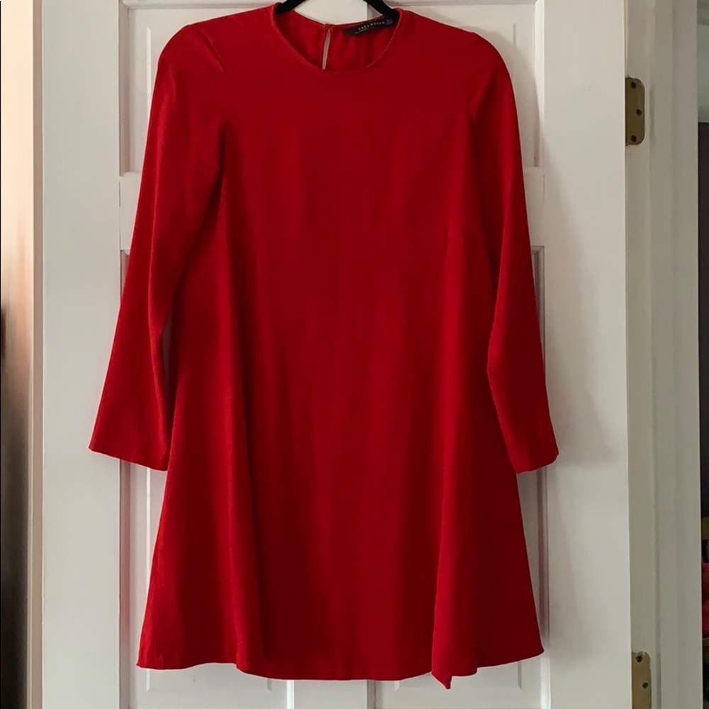 Red Long Sleeve Zara Dress